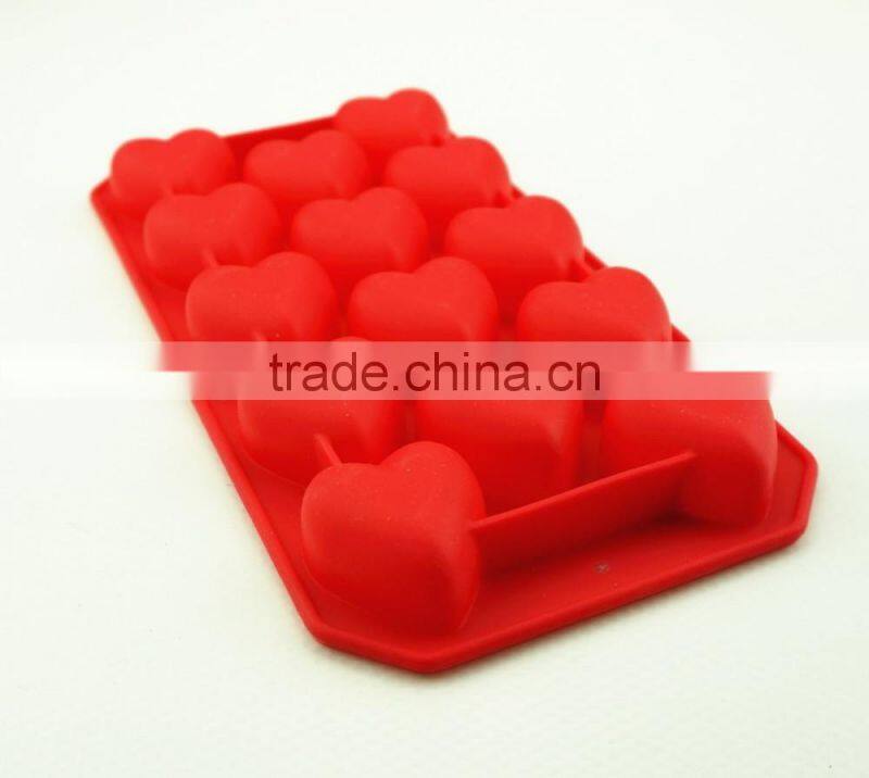 11196 14 pcs hearts Shape Silicone Cake Mold