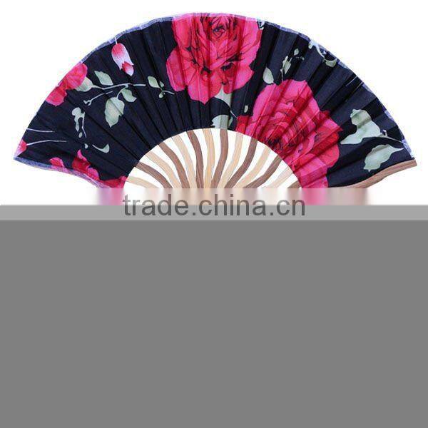 New flower style bamboo crafts hand fan