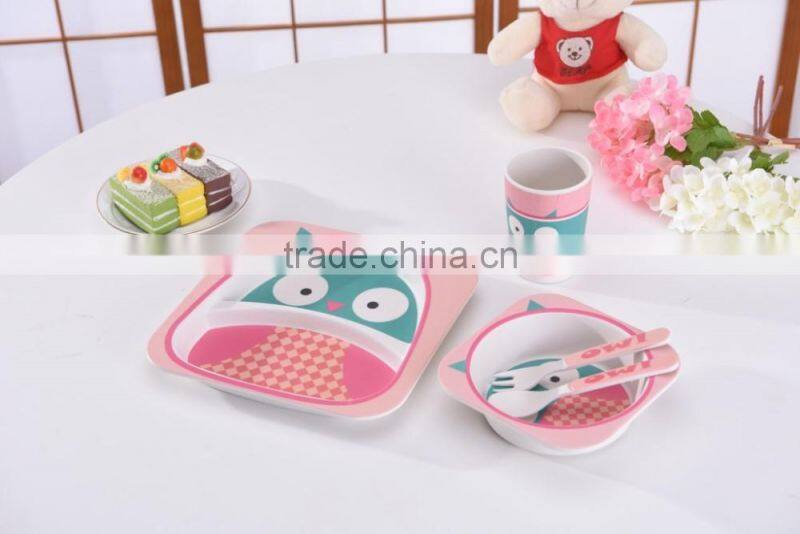 Tableware Sets Bamboo Fiber Eco Friendly Dinnerware Sets For Kids/Baby
