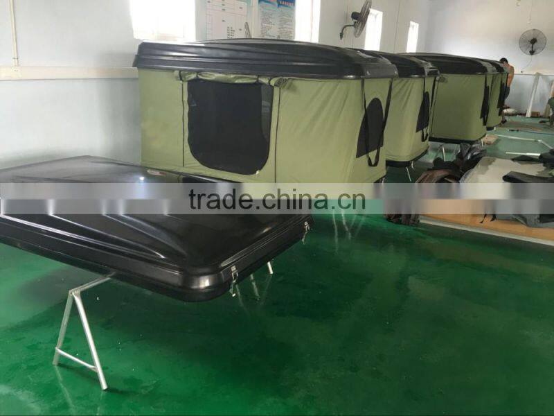 White fiberglass shell hard roof top tent for USA marketing