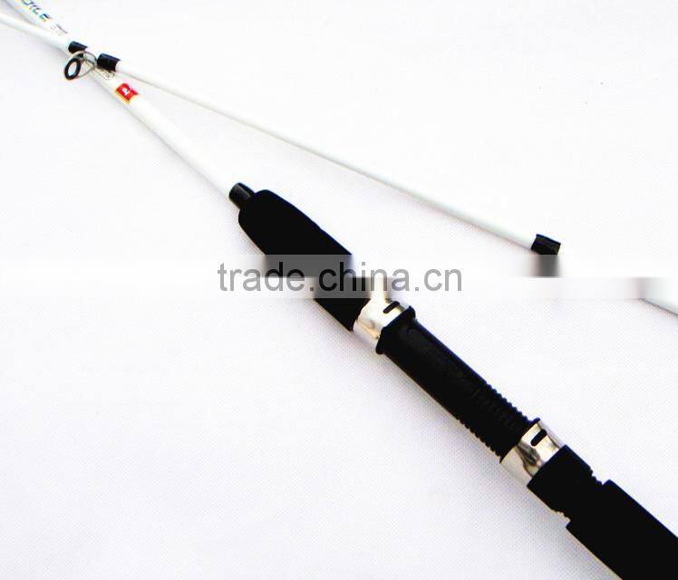 White Color 2-Section Fiberglass Spinning Fishing Rod