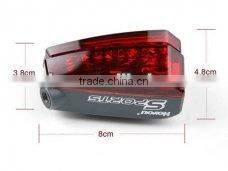 Bike Bicycle Laser Beam 5 LED Rear Tail Light