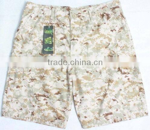 Men's 65%polyester 35%cotton camouflage military short