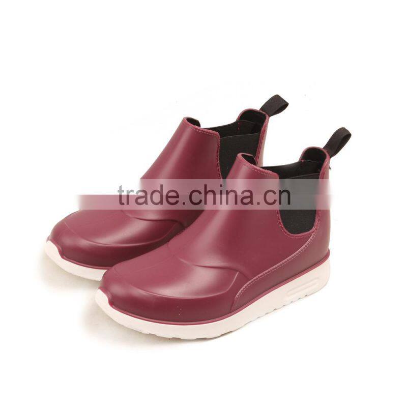 white soft new fashion sport style comfortable elastic gore high quality waterproof shoes for UNISEX women men rain boot wellies