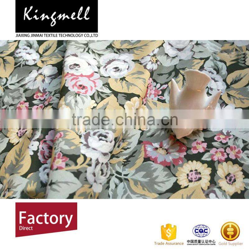 Digital Printing Customized No MOQ Elegant Floral Printed Fabric