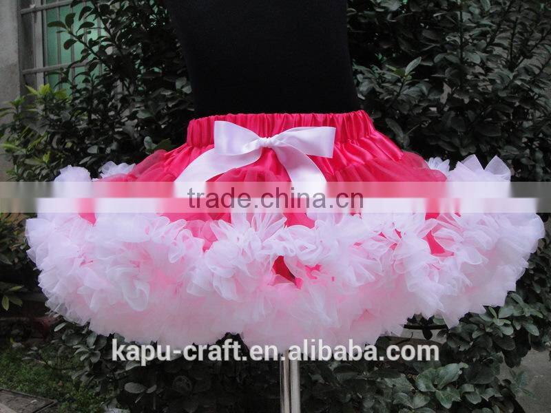 Hot sale baby fluffy pettiskirts girl's tutu chiffon skirt children wear summer boutique party cutting dress