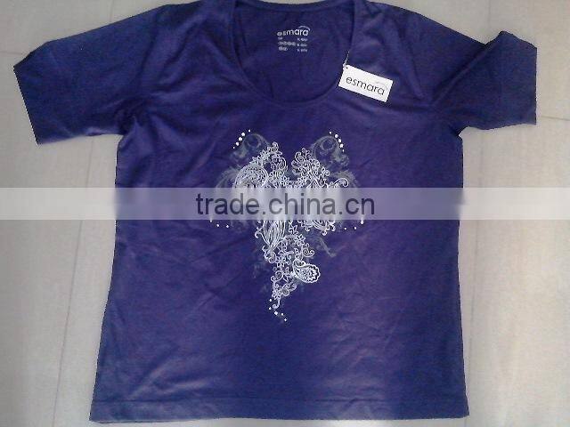 Ladies Fashionable T Shirt (Garment Stock lots / Apparel Stock / stocklots / Garment Apparel from Sri Lanka / Bangladesh)