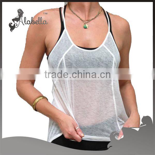 Wholesale singlet loose tank tops for fitness wear