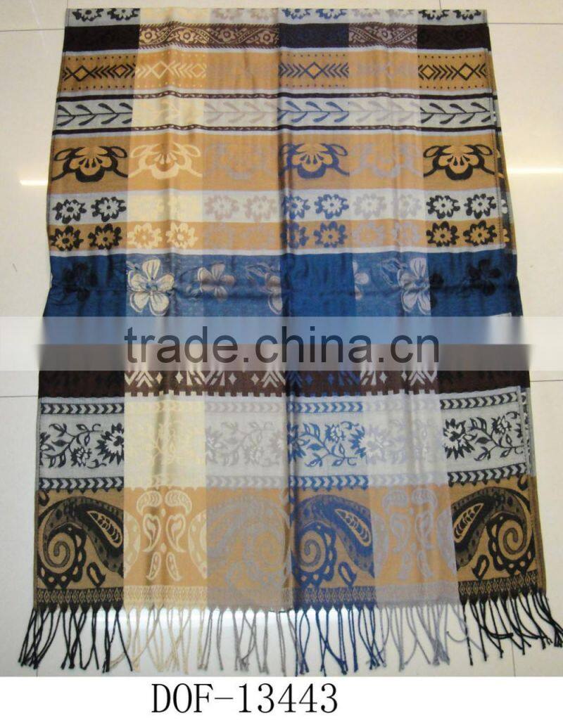 2017Fashion classic top sold China wholesale jacquard paisley flroal geometric rayon scarf