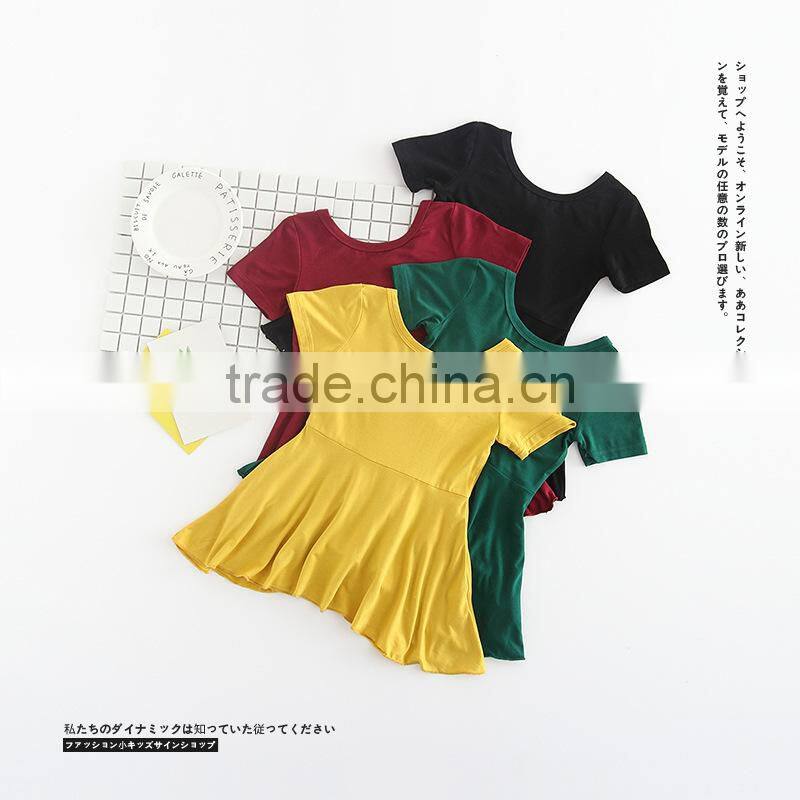 Vintage Round Collar Floral Girl Dress Handmade Baby Girls Dresses Frock