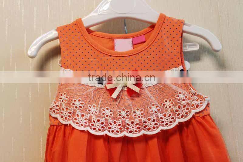 Hot Sale Children Girls Dress Set Knitted Summer 2Pcs Dress Set