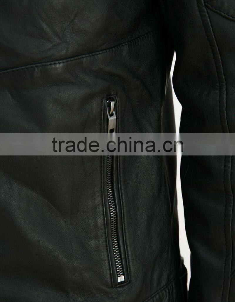 Custom made cool motocycle jacket man leather jacket