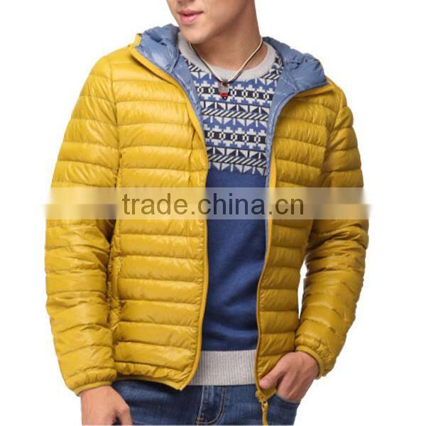 2015 New Fashion Men Thin Duck Down Jacket