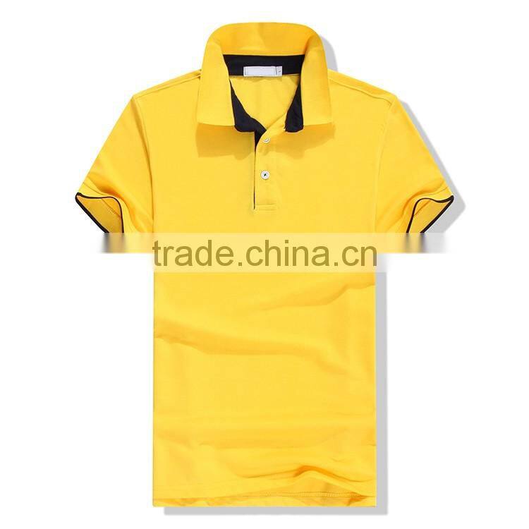 Pique 60% cotton 40% polyester polo collar striped t shirt wholesale