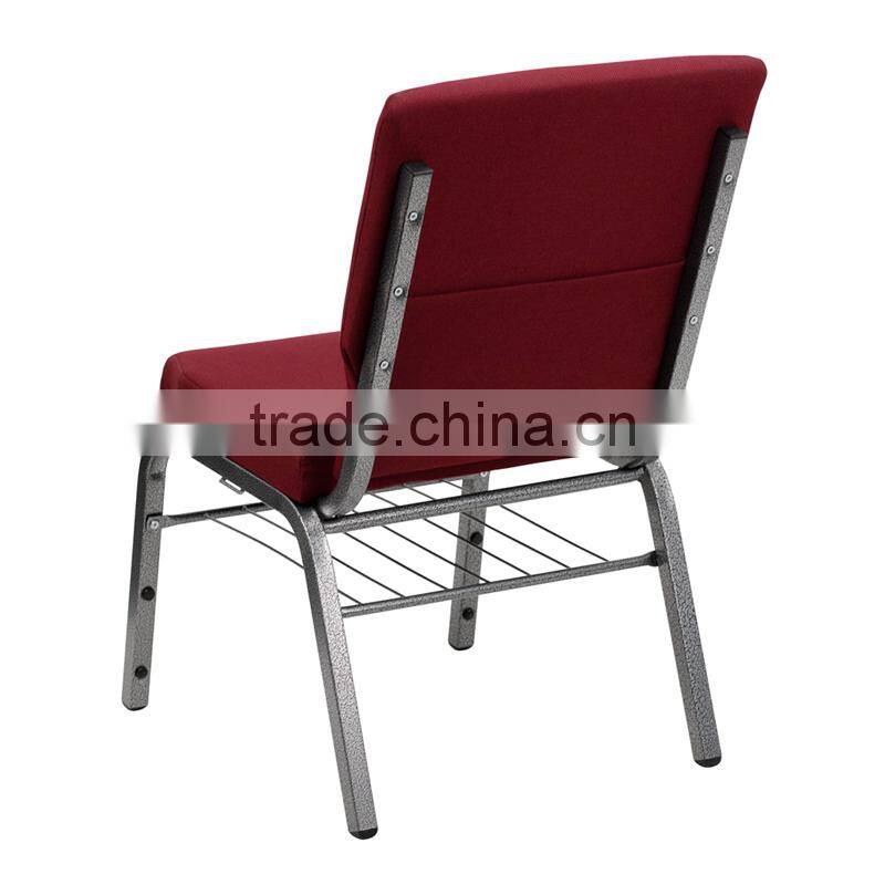 Wholesale Used Hot sell item Stacking Metal Church Chair Steel fabric stacking Waiting Meeting Room conference church chair