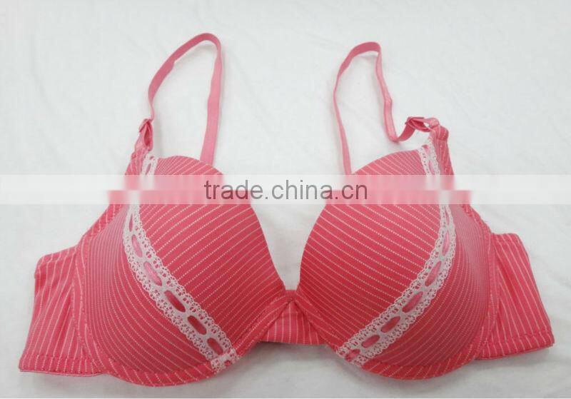 ladies bra Elegant Purple Stripe Print women's bra in sale