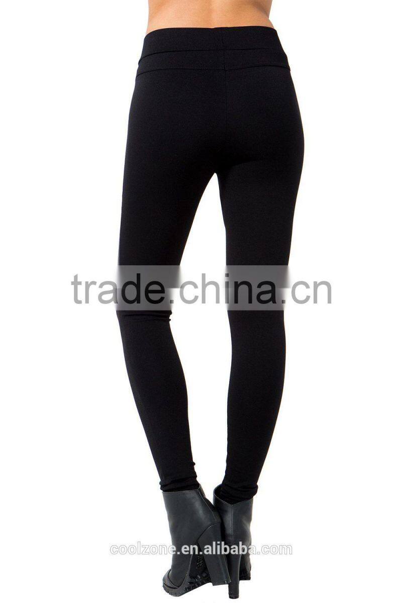 Elasticized waistband skinny PU legging sexy fancy legging for ladies