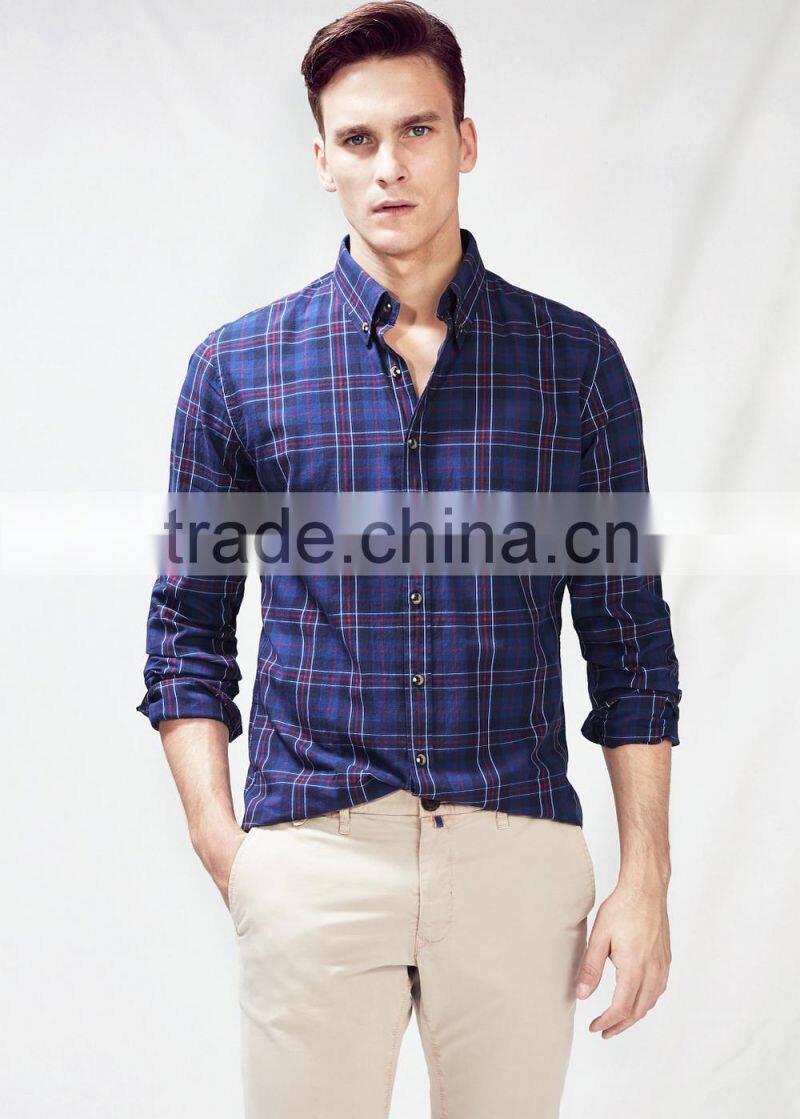 Latest slim-fit plaid shirt designs for men
