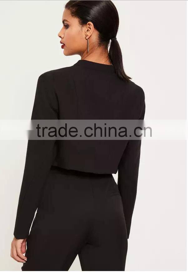 New Fashion Woman Blazer Coat Casual Jackets Long Sleeve Black White jacket women