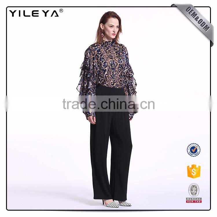 Special design big sleeve blouse,woman top,ladies fashion tops