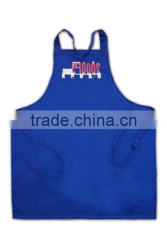100% cotton canvas Apron Bule printing design kitchen cooking bib apron