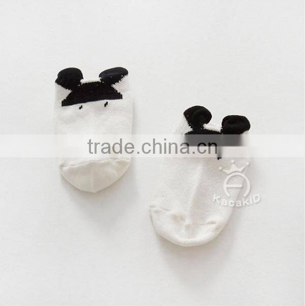 cute animal baby cotton socks, silicone print baby socks