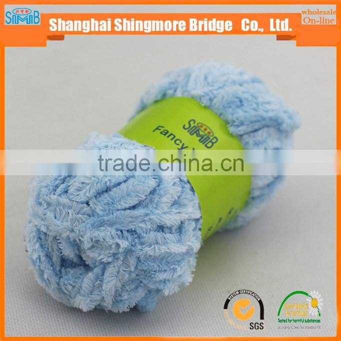 China fancy yarn supplier wholesale chenille yarn for knitting scarf with cheap price
