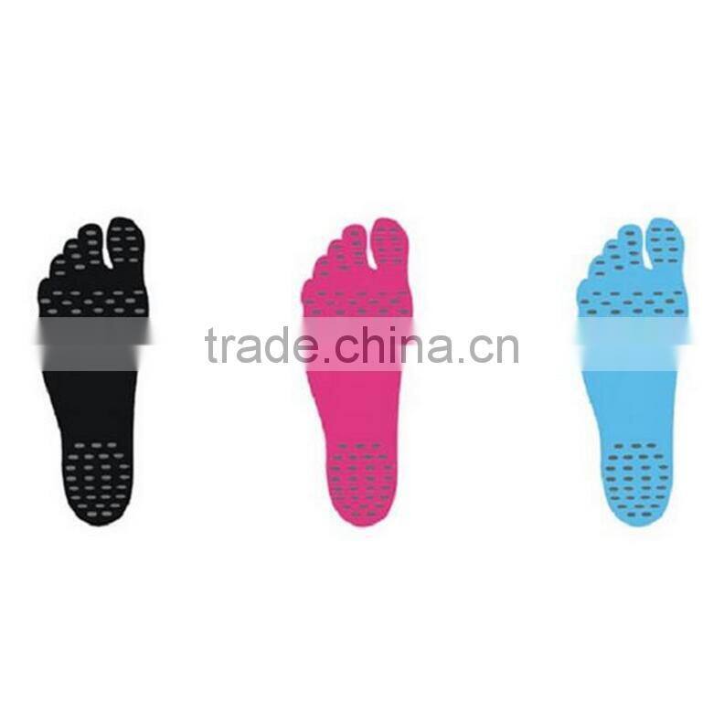 creative waterproof and anti-sliding beach contact insoles Nakefit stick-on soles sticker shoes