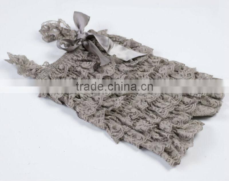 Promotion solid colors lace romper petti baby girl lace romper newborn Infant jumpsuit children clothes