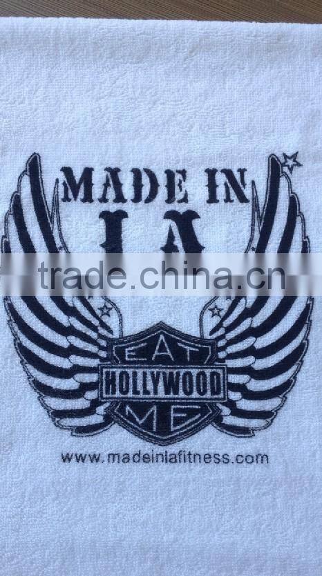 100%cotton custom printed sports towel fitness towel