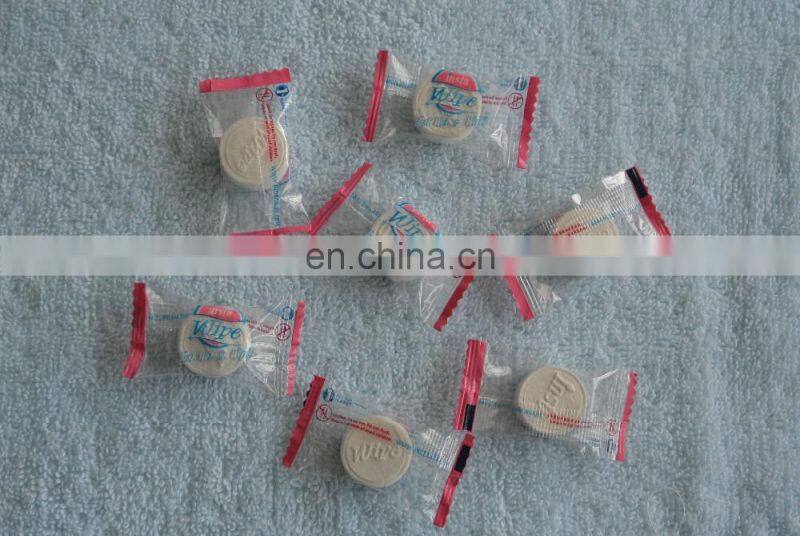candy flow pack restaurant & hotel used disposable compressed nonwoven coin wipes magic grow towels