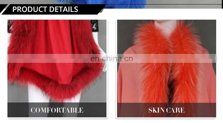Xcellent Quality Rabbit Raccoon Poncho Pushmina Like Shawl Real Fur Stole