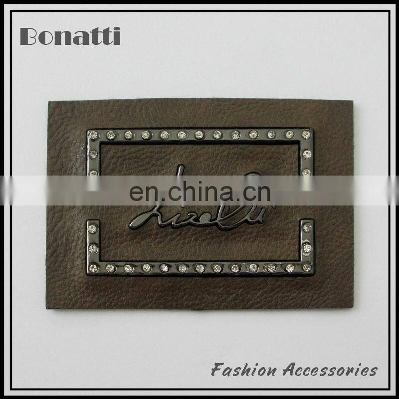latest design pu leather labels or patches with high quality