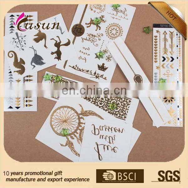 Fashion accessory body art waterproof temporary tattoo