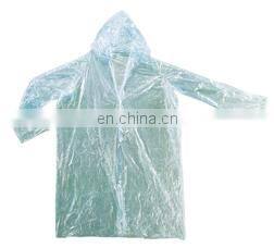 PROMOTIONAL PLASTIC RAINCOAT WITH SLEEVES DISPOSABLE RAINCOAT