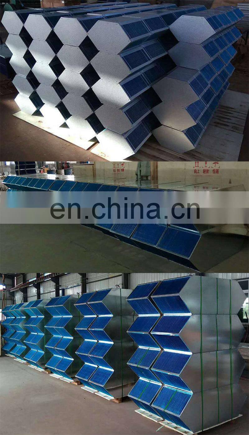 sensible type cross-counter flow hydrophilic aluminium foil plate heat exchanger