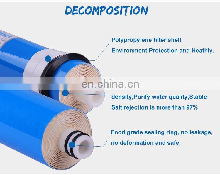 Hot Sale Household Use Water Purifier Systems Reverse Osmosis 75 gpd ro membrane