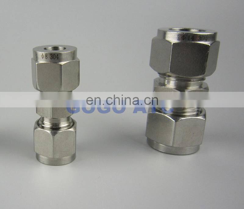 Quick coupler O.D 3 mm hard tube intermediate adapter joint SUS304 stainless steel thread pipe gas connector
