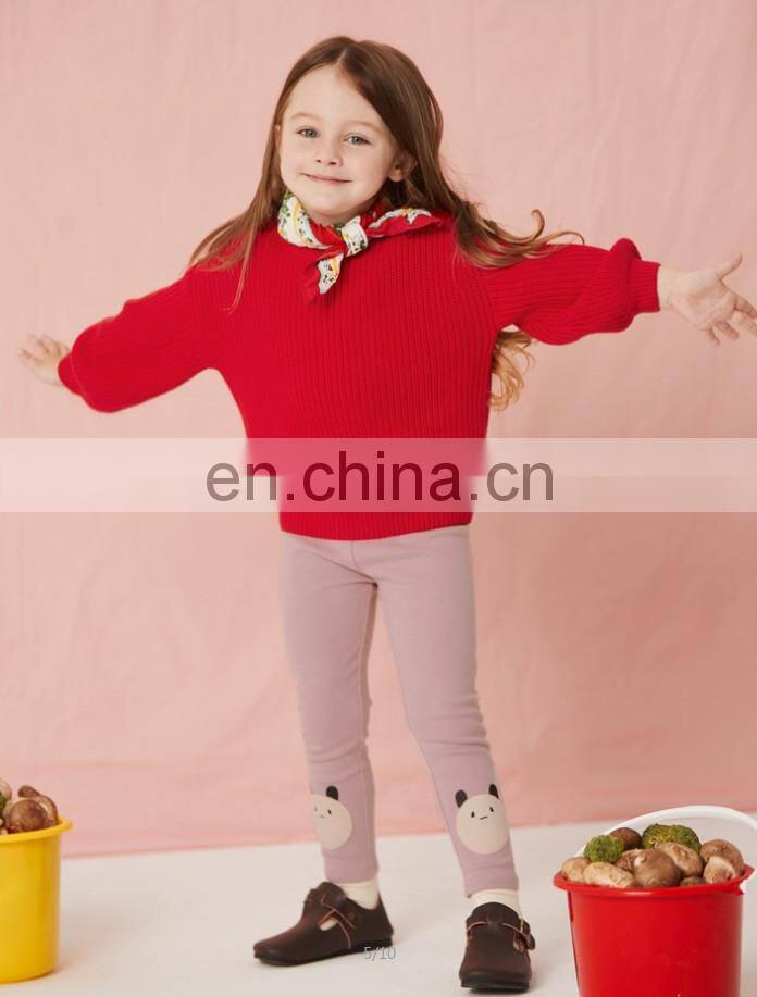 Fashion long sleeve winter sweaters mom and me hand knitted sweaters