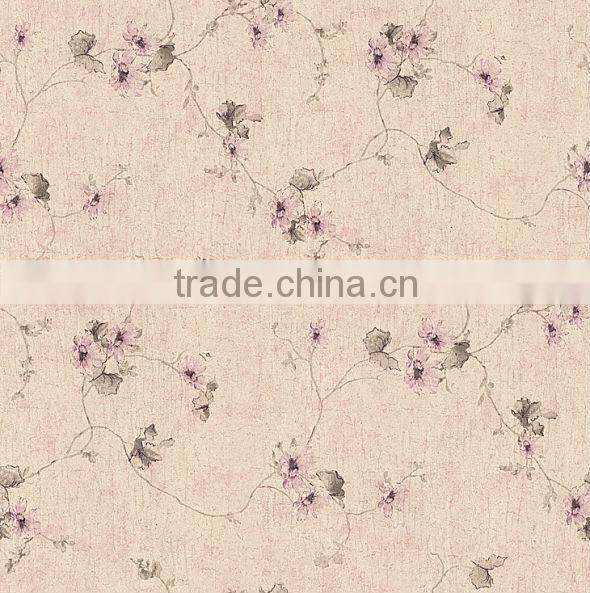 pvc interior decorative fashion floral wallpaper baie de vinil perete de hartie