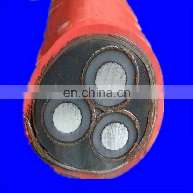 12/20kv 3 core CU /AL conductor XLPE insulated YJV32 YJLV32 YJV33 YJLV33 power cable