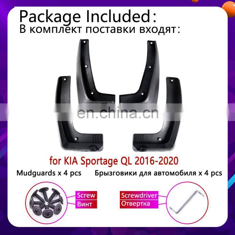 4PCS for KIA Sportage QL 2016 2017 2018 2019 2020 Mudguards Mudflaps Fender Mud Flap Splash Guards Car Rear Wheel Accessories
