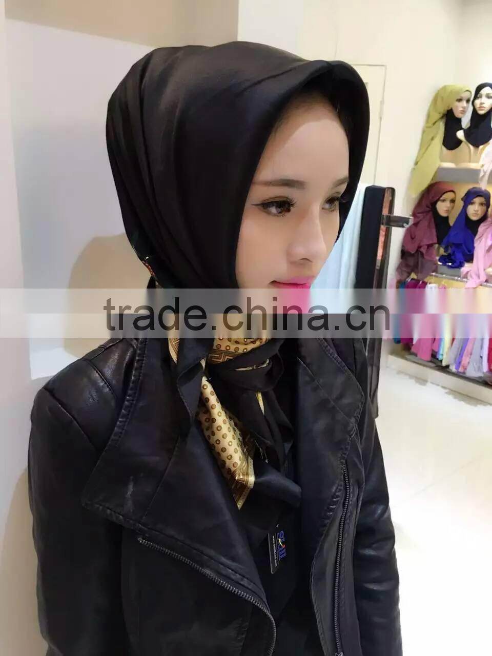 NEW 110*110CM Turkey silk muslim square scarf