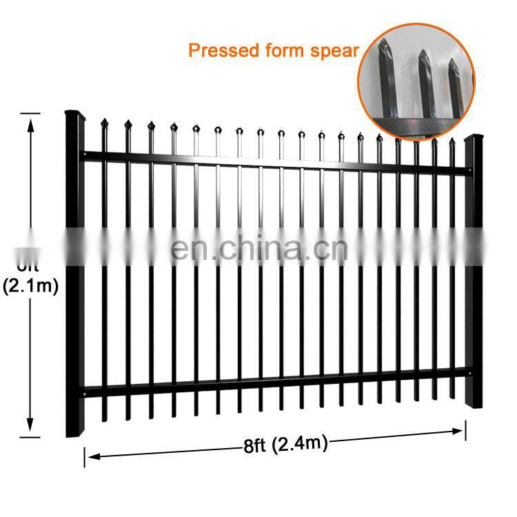 Top sale powder coated modern steel grills fence design philippines steel fence panel