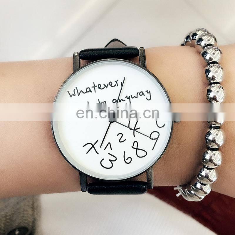 Women Casual Watch ladies Leather Watches Woman Sport Quartz Wristwatch simple female Clock Hours black