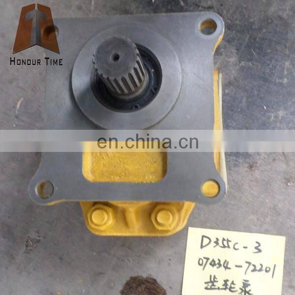 07434-72201 D355C-3 Hydraulic gear pump for Bulldozer pilot pump