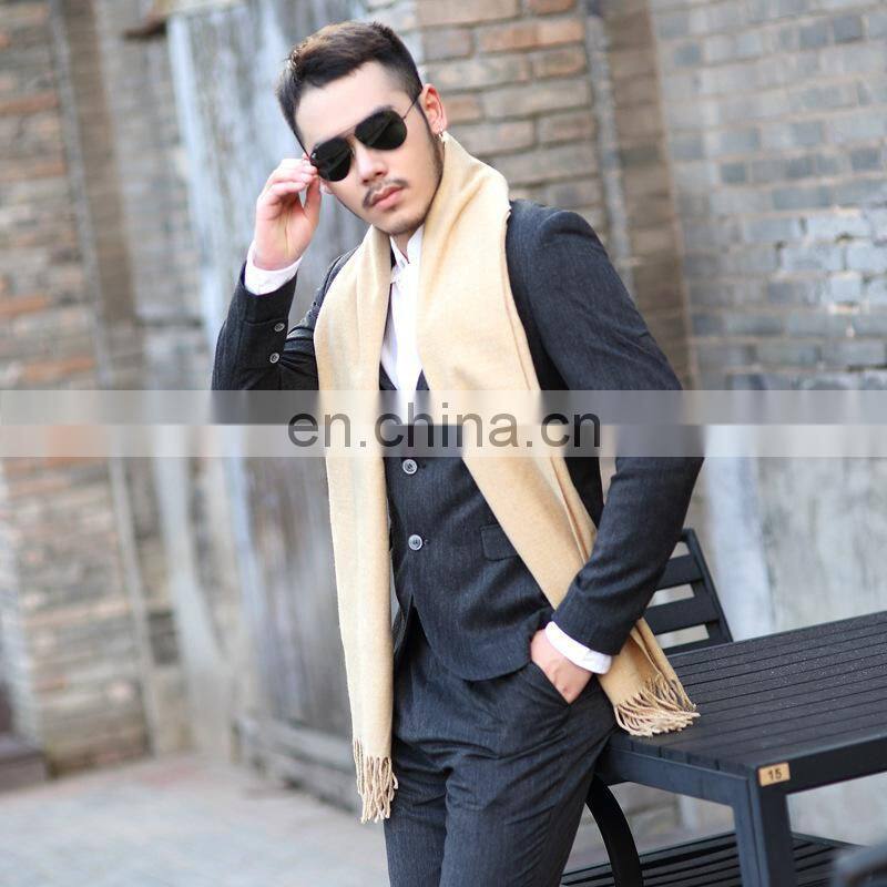 60*190cm Custom branded scarf men's autumn and winter style Korean solid color cashmere scarf wild long warm dual-use shawl