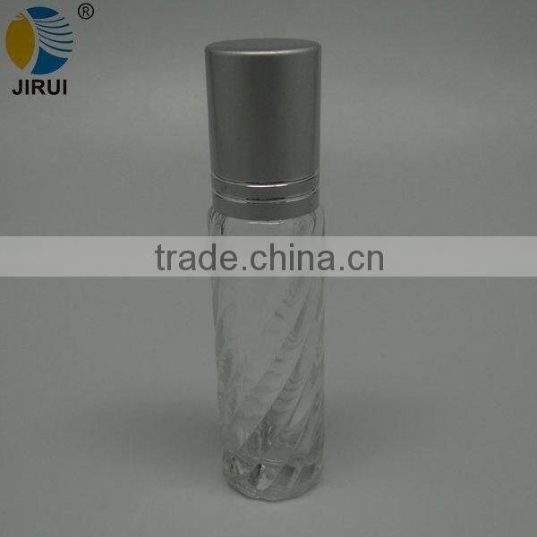 10ml Round Shape Twill Clear Glass Roll on Bottle