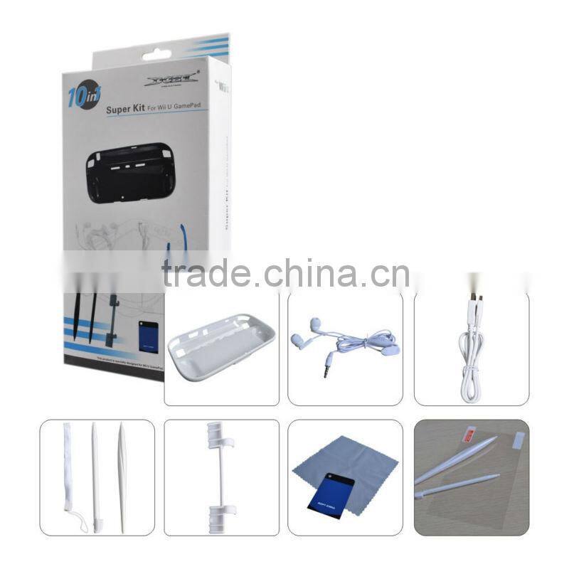 Hot sale 10 in 1 Super Kit for wii u gamepad