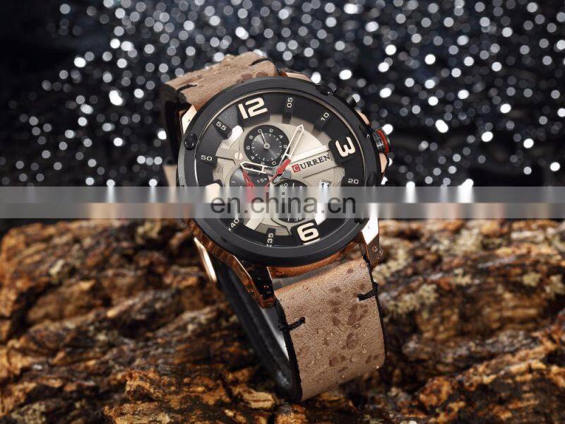 CURREN 8288 Best Quality Curren Watch Men Chronograph Decorate Date Day Men Watches On Sale Analog Fashion Watch